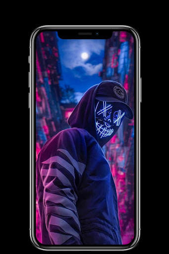 Neon Mask Wallpaper screenshot 6