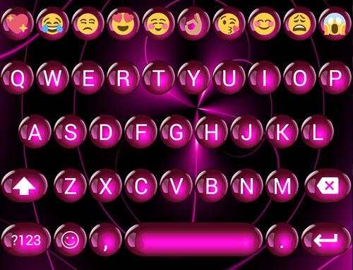 Spheres Pink Emoji Keyboard screenshot 5