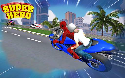 Light Speed Hero Bike Taxi Driving Game screenshot 2