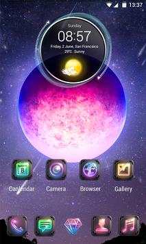 Purple Night 3D V Launcher Theme screenshot 2