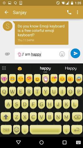 Yellow Type Writer Keyboard स्क्रीनशॉट 3