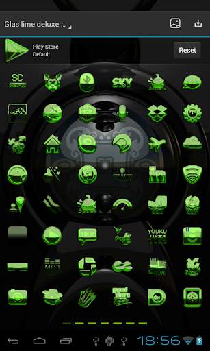 Next Launcher Theme glas lime screenshot 8