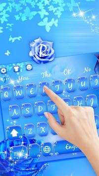 Shiny Blue Rose Keyboard screenshot 1