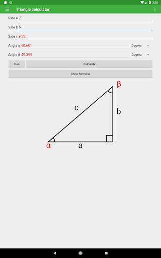 Triangle calculator screenshot 6