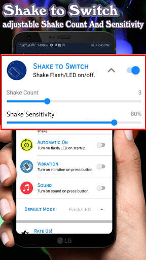 Super Color LED Flashlight, Shake Flashlight 2021 screenshot 3
