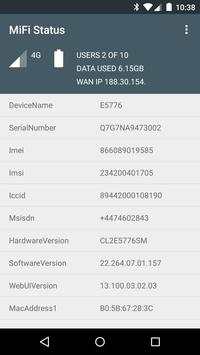 MiFi Status screenshot 1