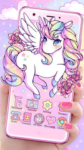 Cartoon Unicorn Themes 3D Wallpapers screenshot 2