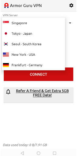 Free Asia VPN, Asian Servers by Armor Guru screenshot 1