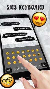 SMS Black and White Crystal Keyboard screenshot 4