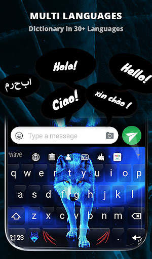 Ice Wallpaper + Keyboard: Wolf screenshot 4