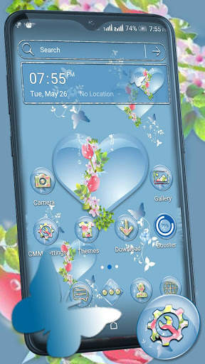Aqua Heart Launcher Theme screenshot 2