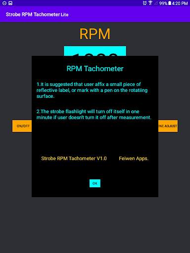 Strobe RPM Tachometer Lite screenshot 6