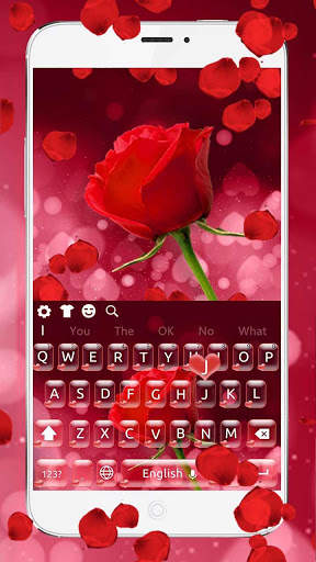 Romantic Rose Keyboard स्क्रीनशॉट 1