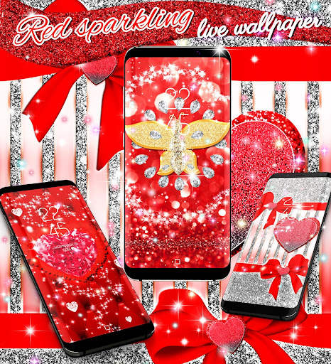 Red glitter live wallpaper screenshot 5