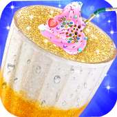 Rainbow Glitter Milkshake Maker: Fashion Food Cook logo
