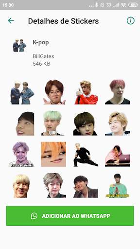 Figurinhas de Kpop, Coreanos(as) para WhatsApp screenshot 3