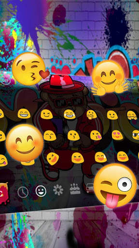 Hip-Hop Bear Graffiti Keyboard screenshot 3