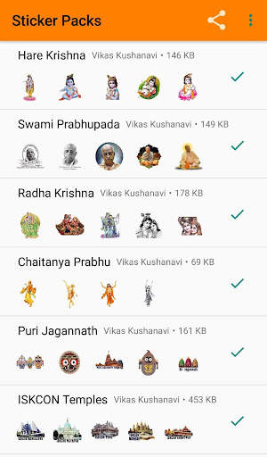 Hare Krishna Stickers for What screenshot 1