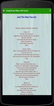 Song Bruno Mars with Lyrics screenshot 4