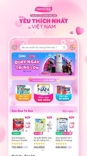 Con Cưng - Tã Sữa Khuyến Mãi screenshot 1