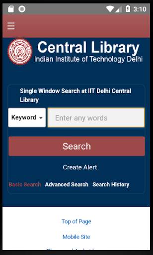 Single Window Search for IIT Delhi e-Resources screenshot 1