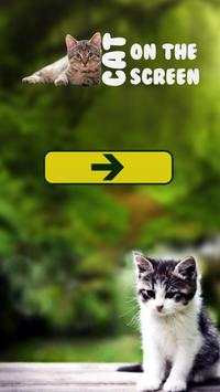 Funny Cat Walks On Screen - Cute Animation & Joke screenshot 1