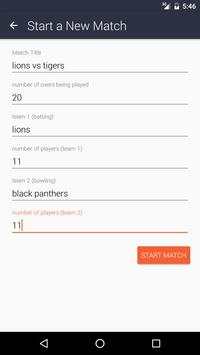 Cricket Scorer screenshot 1