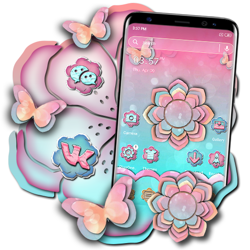 ikon Echeveria Flower Launcher Theme