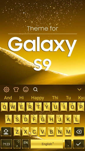 Gold Keyboard for Galaxy S9 screenshot 4