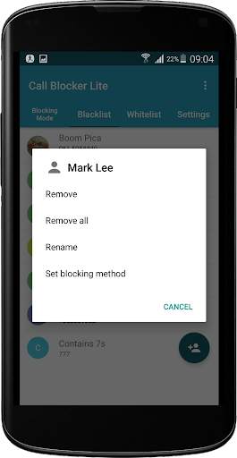Call Blocker Lite 4 تصوير الشاشة