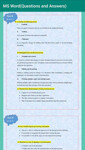 MS Word (Questions and Answers) screenshot 8