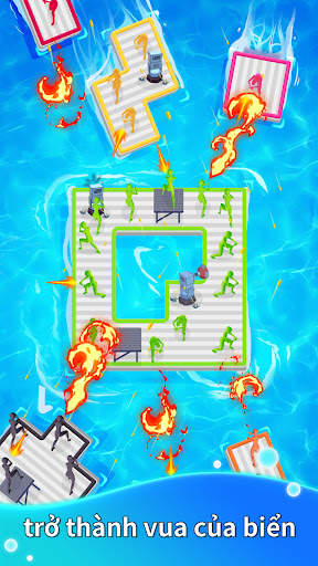 Raft Defense：Crazy War 3D screenshot 4