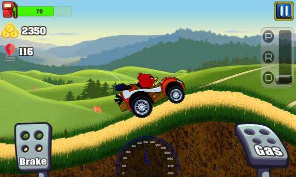 Super Angry Birds Car Hill Racing screenshot 2