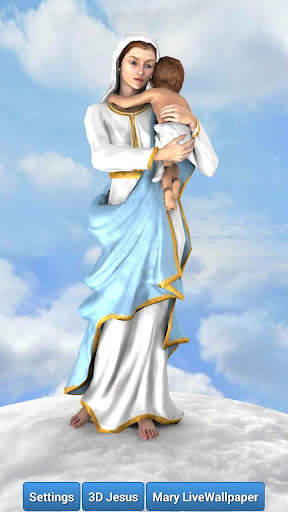 3D Mother Mary Live Wallpaper screenshot 1