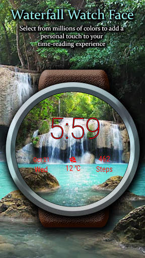 Waterfall Wallpaper Smartwatch Wear OS Watch Faces screenshot 4