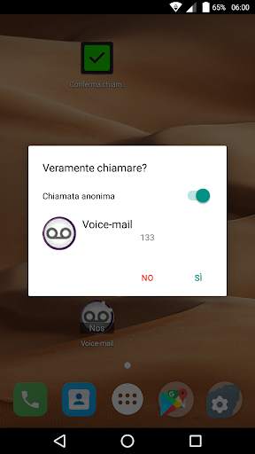 Conferma chiamata screenshot 1
