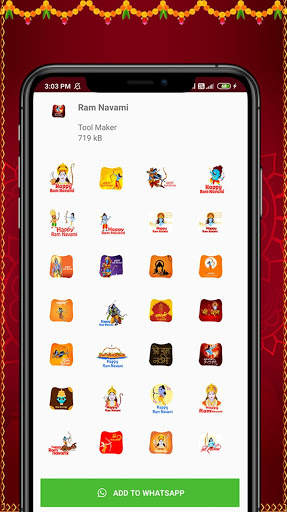 Ram Navmi Stickers for Whatsapp screenshot 6