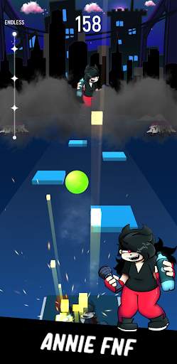 Annie FNF Tiles Hop Music Funny Dance screenshot 3