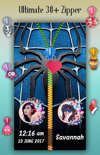 Spider Zipper Lock Screen 5 تصوير الشاشة