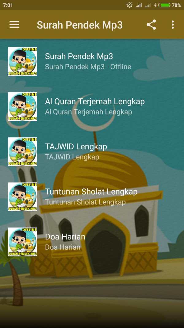 Surah Pendek Mp3 Offline screenshot 1