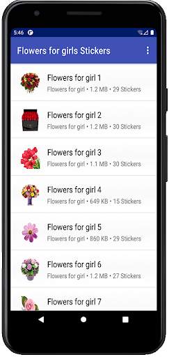 Flower stickers for Girl for WhatsApp and Telegram screenshot 1