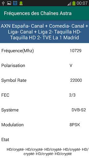 Fréquences des Chaînes Astra screenshot 4