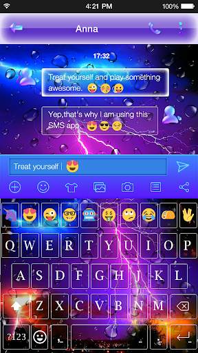 Lighting Storm Theme – Emoji Keyboard ⚡ screenshot 3