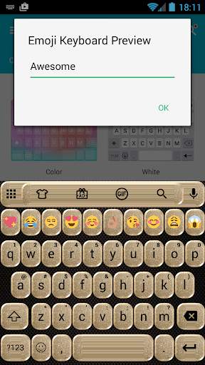 Glitter Gold Emoji Keyboard screenshot 1