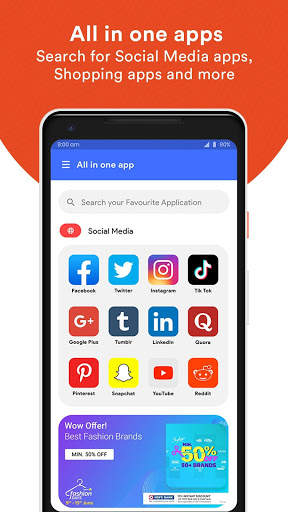 All In One App : All Shopping App, Social Network screenshot 2