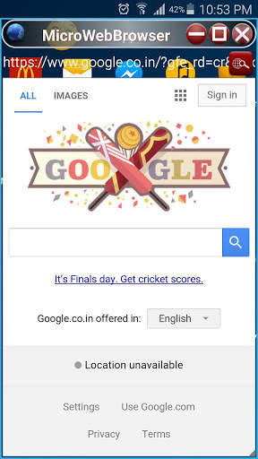 Micro Web Browser screenshot 1