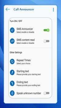 Call Announcer : SMS Announcer screenshot 7