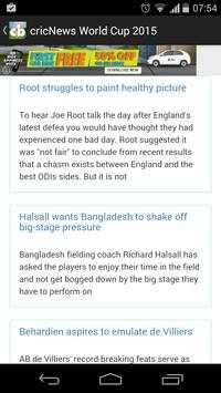 Cricket News worldCup 2015 screenshot 3