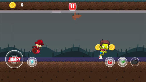 cowboy runner vs zombie shotting game screenshot 2