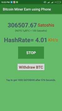 Bitcoin Miner Earn using Phone screenshot 2